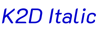 K2D Italic police de caractère